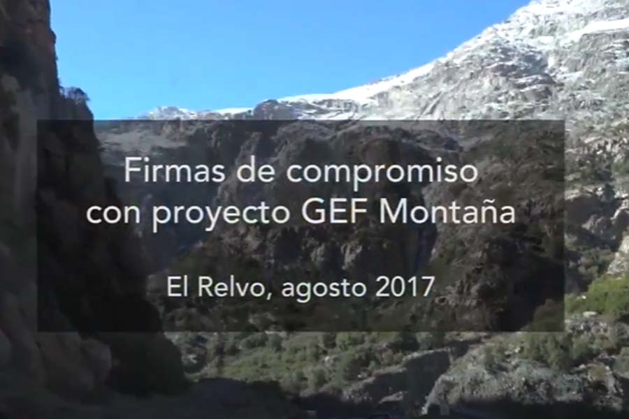 Firma de compromisos con GEF Montaña, El Relvo 2017